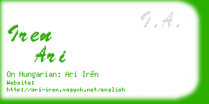 iren ari business card